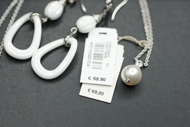 FOSSIL Damen 925 Silber Schmuckset Halskette JF17960 ...